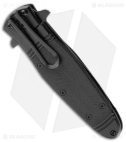 CRKT Bombastic Frame Lock Knife Black GFN (3.3" Black Serr) K345KKS -CRKT Store CRKT bombastic black serr K345KKS BHQ 51847 er side