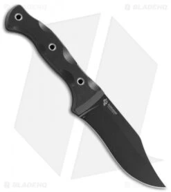CRKT Rakkasan "Forged By War" Fixed Blade Knife Black G-10 (4.8" Black) 1520 -CRKT Store CRKT rakkasan forged by war black G10 black 1520 BHQ 51817 er side