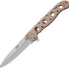 CRKT M16 03BS Bronze Framelock, 3.55" 12C27 Sandvik Bead Blasted Plaim Blade, 2Cr13 Handle