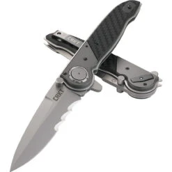 CRKT M40 Deadbolt Lock Veff CRM4015, 3.999" 1.4116 Combo Edge, Bolster - 6063 Al | Onlay - Glass Reinforced Nylon Handle -CRKT Store M40 Deadbolt Lock Veff 3 67297.1579296670