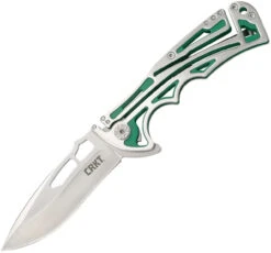 CRKT 5241 Nirk Tighe Green, 3.17" 8Cr14MoV Satin Plain Blade, 420J2 Handle