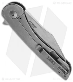 CRKT Jettison Frame Lock Flipper Knife (3.25" Stonewash) 6130 -CRKT Store ckrt jettison 6130 cm side