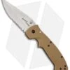 CRKT Crawford Kasper Liner Lock Knife Tan Zytel (3.75" Serr) 6783D