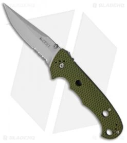 CRKT Hammond Cruiser Liner Lock Knife OD Green (3.75" Bead Blast Serr) 7914DG