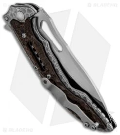CRKT Ikoma Fossil Small Frame Lock Knife (3.41" Satin) 5460 -CRKT Store crkt ikoma fossil small satin plain 5460 side
