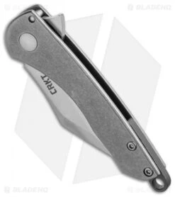 CRKT Jettison Compact Frame Lock Flipper Knife Titanium (2" Stonewash) 6120 -CRKT Store crkt jettison 6120 bottom cm