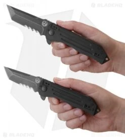 CRKT Ruger Knives 2-Stage Tanto Flipper Knife (4" Black SW Serr) R2102K -CRKT Store crkt ruger r2103k hand cm