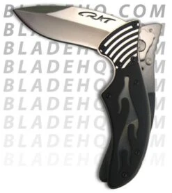 CRKT Fulcrum Flame Folding Knife (2.75" Satin) 7406 -CRKT Store crktfulcrumcarvedinprocess
