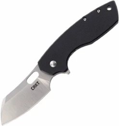 CRKT Large Pilar Framlock CR5315G, 2.63" 8Cr14MoV Satin Blade, Black G-10 Handle
