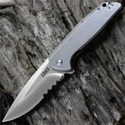 CRKT Columbia River, G.S.D. 3710, Liong Mah Design, 3.32" AUS 8 Combo Blade, Frame Lock