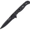 CRKT M16-01KS EDC Spear Point, 3" 8Cr13MoV SS Plain Blade, Black Aluminum Handle