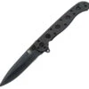 CRKT M16-01KZ Spear Point Black, 3.1" 8Cr15MoV Plain Blade, GRN Handle