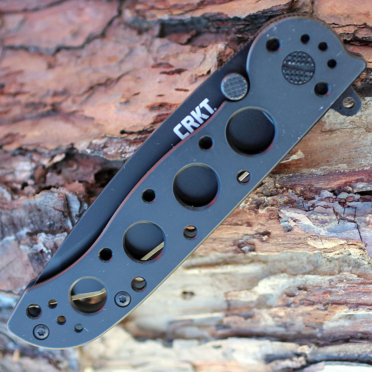 CRKT M16-02KS Framelock Tanto, 3.05" 12C27 Sandvik Plain Blade, Black Stainless Handle 4 CRKT M16-02KS Framelock Tanto, 3.05" 12C27 Sandvik Plain Blade, Black Stainless Handle - Image 4